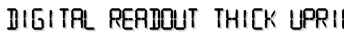 Digital Readout Thick Upright font
